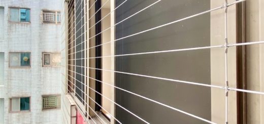 新北市淡水區安裝防霾紗網防PM2.5搭配隱形鐵窗房墜落